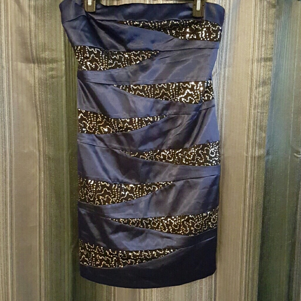 COPY - Navy blue formal / night out dress with sequins
